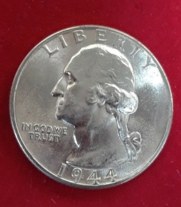 1944-S UNC Silver Washington Quarter Brilliant Uncirculated Coin BU