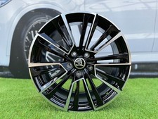 4 x 19 Inch 5x112 VRS Style Black Polished Wheels: Fits For Skoda Octavia Superb