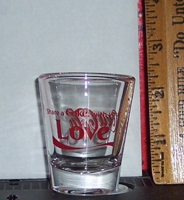 WORLD OF COCA - COLA SHARE A COKE WITH YOUR LOVE  SHOT GLASS