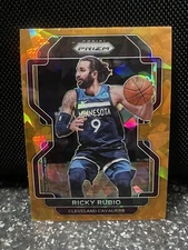 2021 Ricky Rubio #96 Prizm Orange Cracked Ice  Cleveland Cavaliers Free Shipping