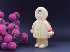 Antique old Doll Toy 1950 Celluloid Yakut Alaska Yupik Eskimo Chukchi Inuit vtg