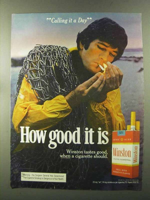 1973 Winston Cigarettes Ad