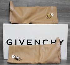 Givenchy Beige Shark Lock Leather Boots (Size...
