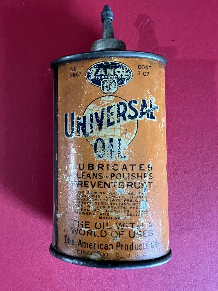 CANADIAN SUPERIOR oil　置物　レア　レトロ 1920-50'S-(3OZ.) RARE VINTAGE ZANOL UNIVERSAL OIL TIN CAN HANDY