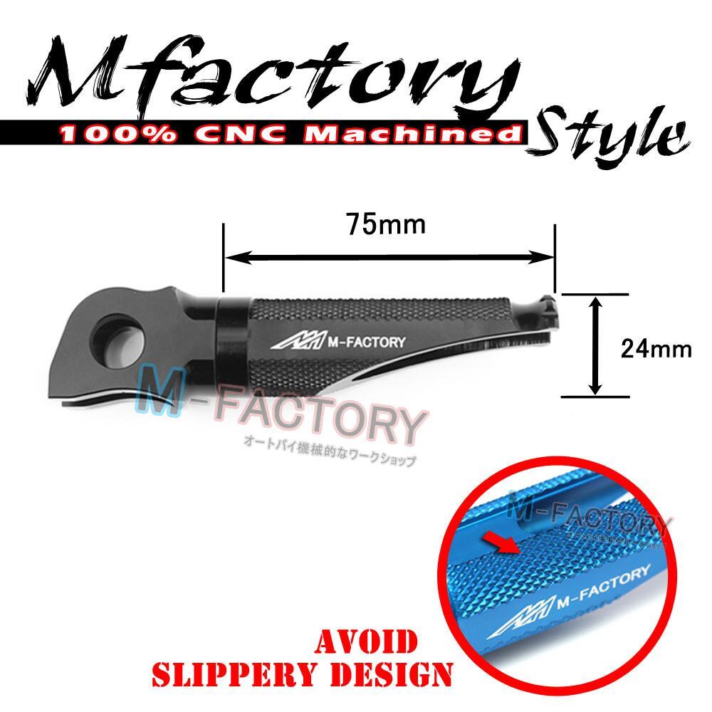 Shinobi Billet CNC Rear Passenger Foot Pegs Fit GPX 6000 R ZX-9R