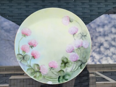 Thomas Sevres Bavaria Antique Plate Pink Roses Gold Trim Hand Painted Some Chips