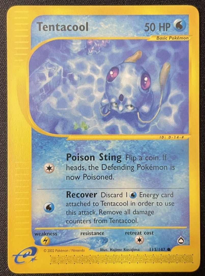 Tentacool 113/147 - Aquapolis 2002 -NM Near Mint E-Series Vintage WOTC Pokemon