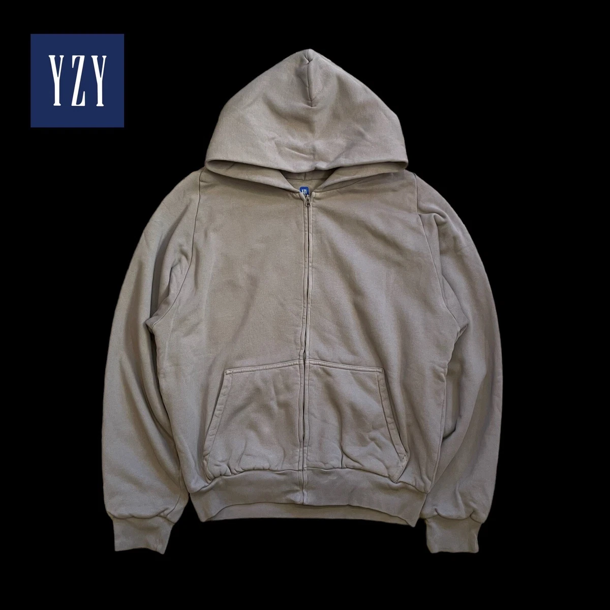 Unreleased!! Yeezy×Gap doubleface wide silhouette zipup sweat hoodie XL  