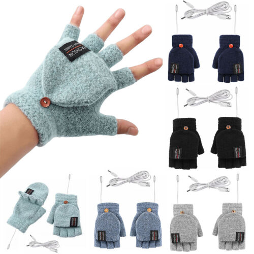 Double-Sided Heating Gloves Washable Electric Thermal Gloves Warm Winter Warmer - Picture 8 of 17