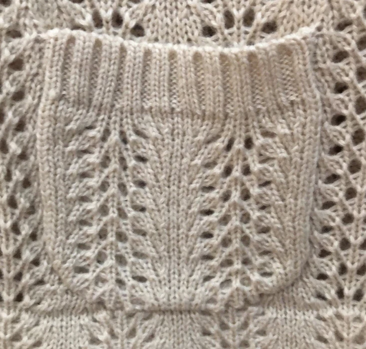 Matilda Jane-talla 6/8-tejido -chaleco-mezcla de lana-tejido celosía-beige-botones-bolsillos Foto 4 de 4