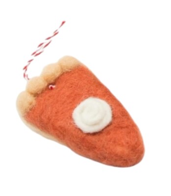 Pumpkin Pie Felt Ornament - Cute Thanksgiving Halloween Christmas Dessert Food