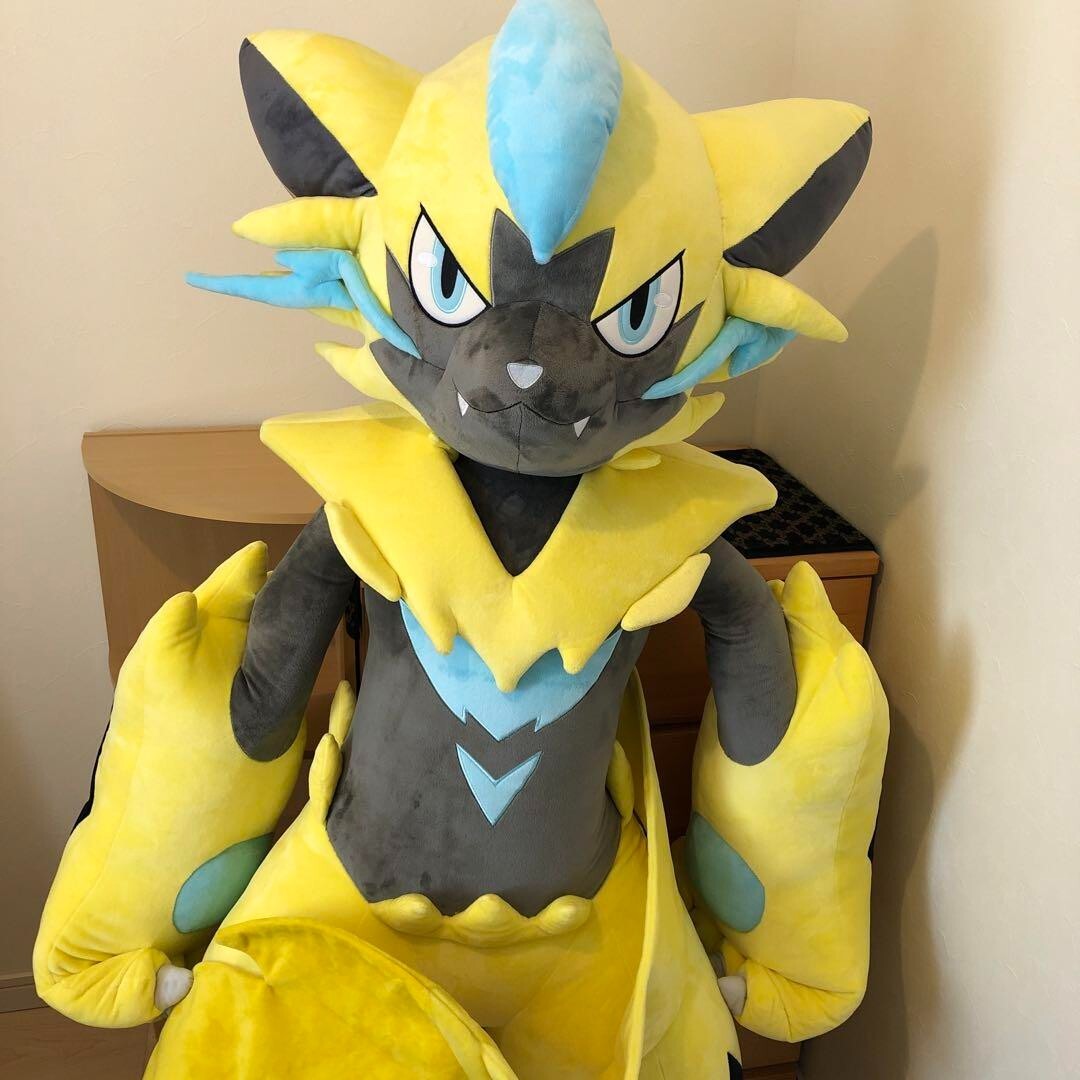Life size Zeraora 150cm Jumbo BIG Plush Doll Pokemon Center TAKARA
