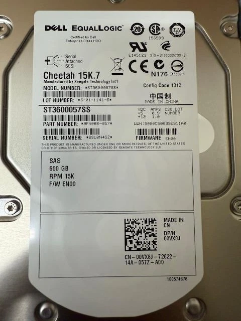 Dell PS6000 0944836-03 Equallogic E01J SAS SAN Disk Array 16X 600GB SAS Modules - Image 4 of 4