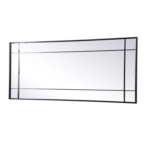 Elegant Decor Viola 30x70" Metal & MDF Panel Full Length Mirror in Black - Picture 5 of 9