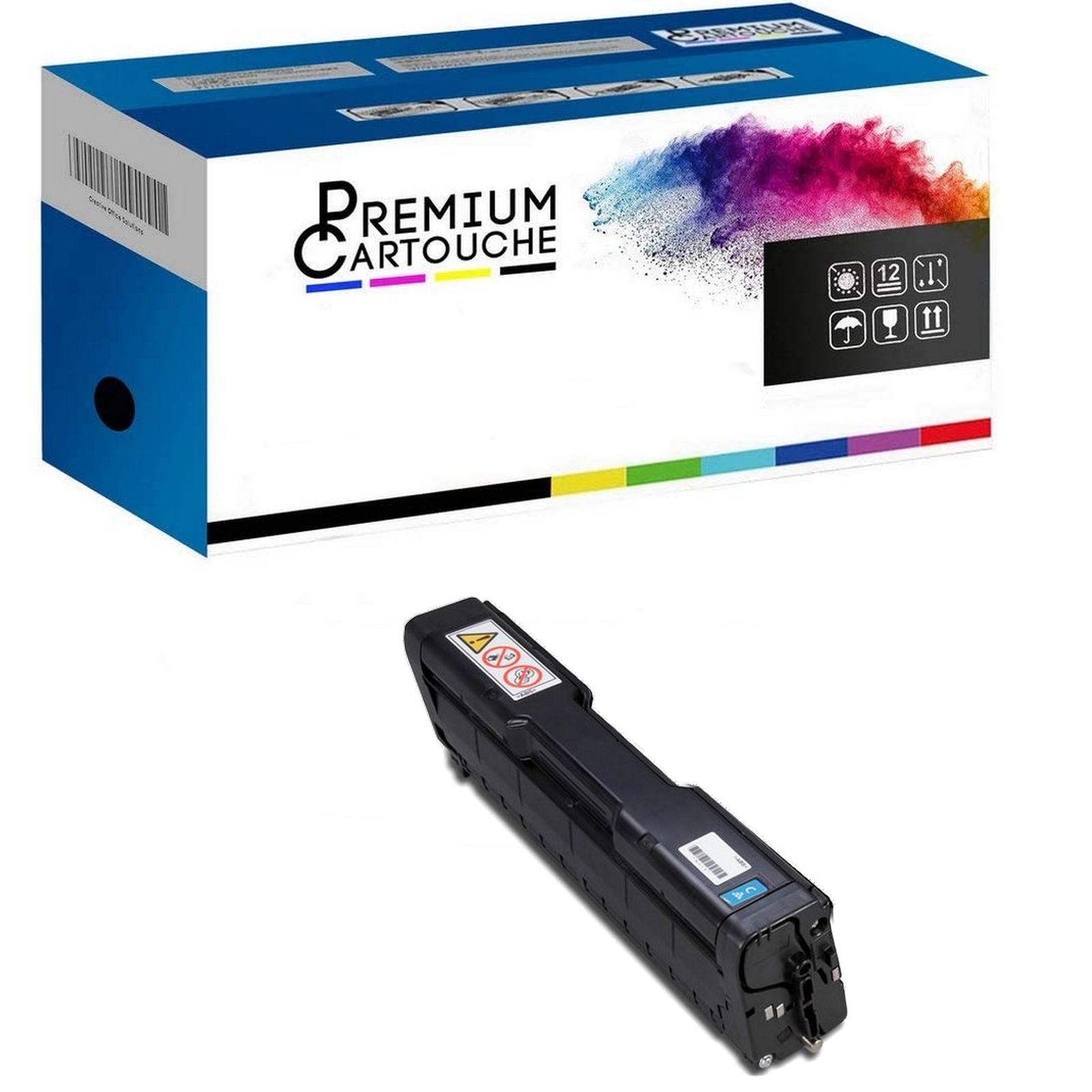 Toner 407544 Cyan Compatible avec Ricoh Aficio S | Cartouche Encre Laser Couleur