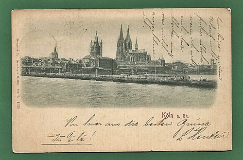 01 142 AK Relief-Prägedruck Köln a. Rh., Blick zum Dom (Nordrhein-Westfalen)