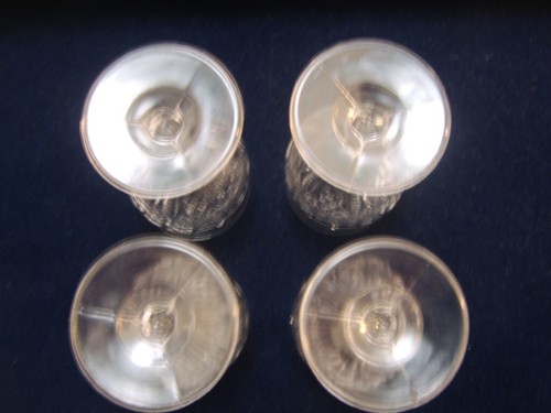 EAPG C 1880's Set of 4 STAR IN HONEYCOMB aka LA VERNE Cordials by Bryce Bros. - Picture 15 of 18