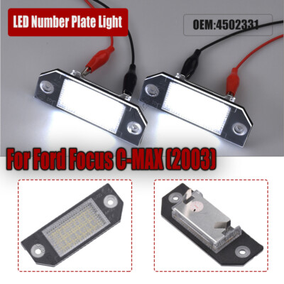 2PCS For Ford C-MAX 2003 2004 2005 2006 07-2010 Rear Bumper License Plate Light