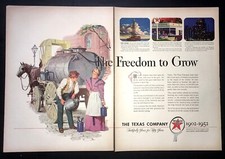 Life Magazine Ad THE TEXACO COMPANY Fiftieth Anniversary Ad 1952 Ad A2