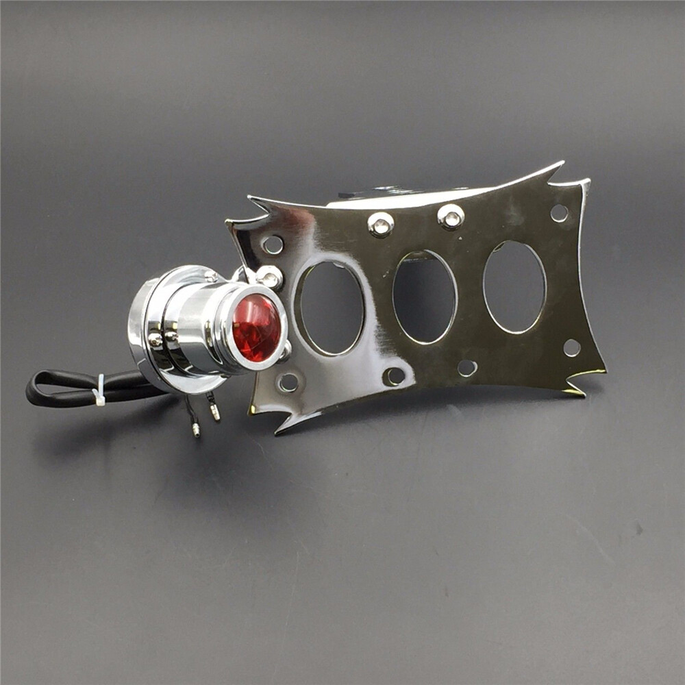 3/4 Motorcycle Tail Light License Plate Bracket Fit for Harley Chopper Bobber