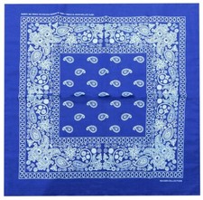 Wholesale Lot 3 22"x22" Paisley Light Navy Blue Bandana