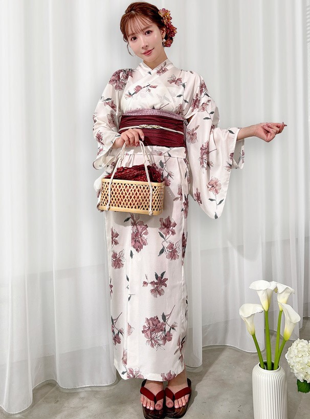 人形 order kimono three pieces of clothing. Kimono Yukata Separate One-piece Dress 3-Piece Set Summer Clothes