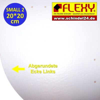1 Flexy Small 2 Schindeln links weiss mit Struktur (Kunststoff)