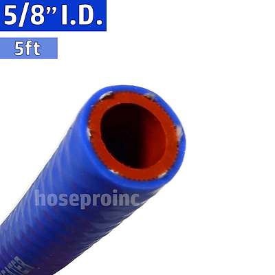5ft 5/8'' ID FlexFab Silicone Heater Hose 5526 Blue 16mm 350F Radiator Coolant