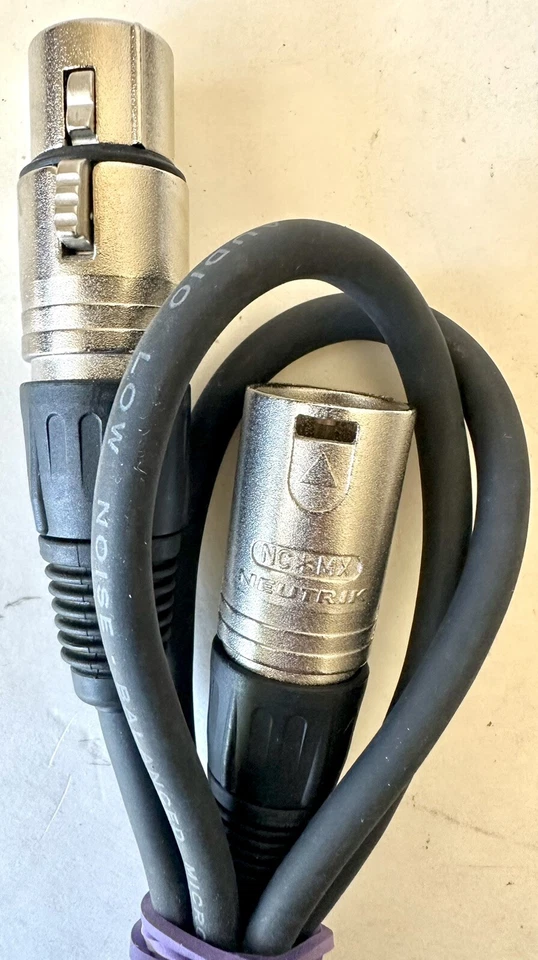 Neutrik NCMX NCFX 3-Pin XLRM XLRF VTG Low Noise Balanced Microphone Audio Cable - Image 2 of 4