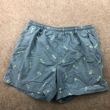 Columbia Shorts Mens Large Blue Swim Netted Outdoors Drawstring PFG 6" Inseam