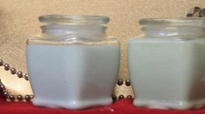 D-L Hand poured Footed Square scented candle jar container 18-20 oz.