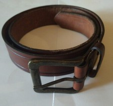 Brushy Creek Men's Size 38 Full Grain Made In USA Leather Brown Belt Great Cond