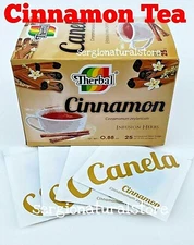 Te de Canela / Cinnamon Tea 25 Wrapped Tea Bag Infusion Herbs Made in Mexico