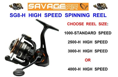 SAVAGE GEAR SG8-H HIGH SPEED SPINNING REEL FOR SG2 SG4 SG6 SGS2 SGS6 SPIN ROD