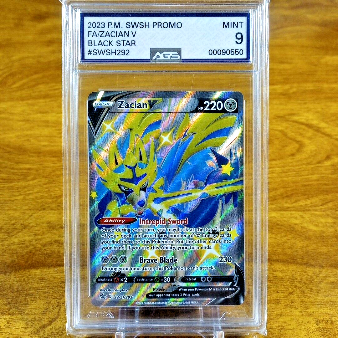 Pokemon SWSH Black Star Promo Zacian V SWSH292 AGS Mint 9 Full Art