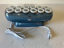 BabylissPRO Nano Titanium Blue Professional Hot Rollers With Clips Used TESTED
