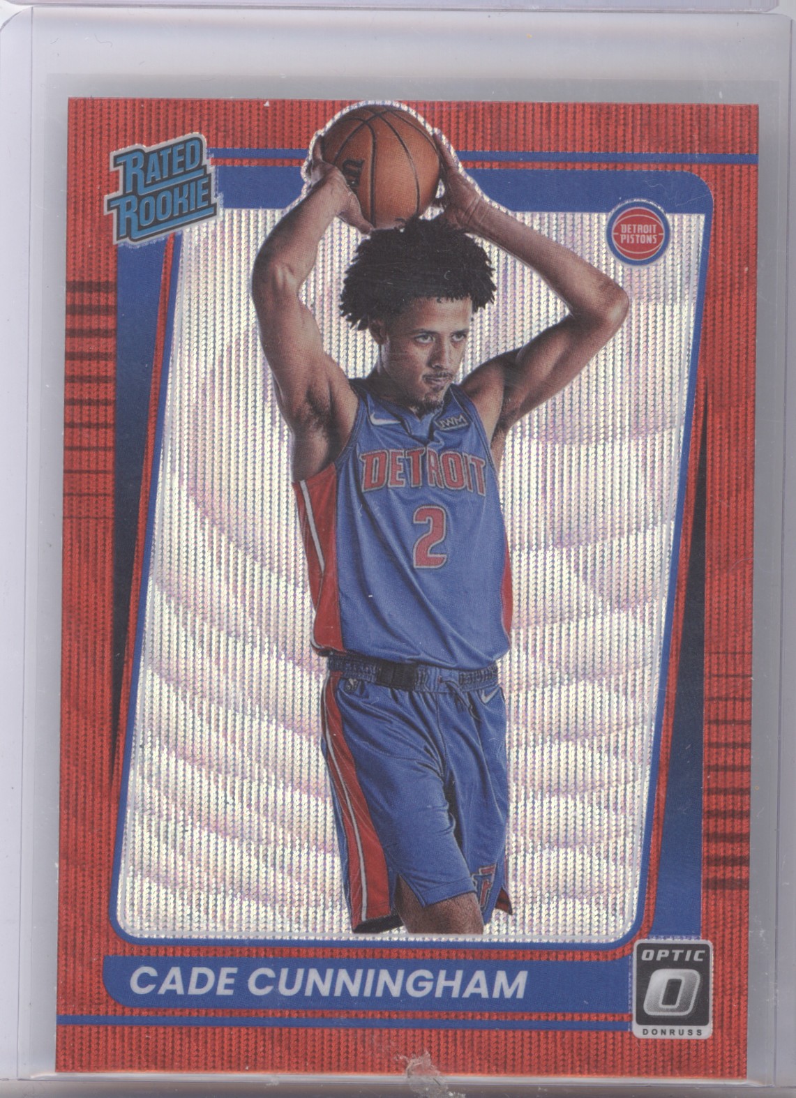 2021-22 Donruss Optic #161 Cade Cunningham Red Wave