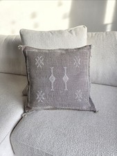 Marokkanischer Kaktus Sabra Seide Handarbeit Kissen Kissenbezug, Boho, Berber