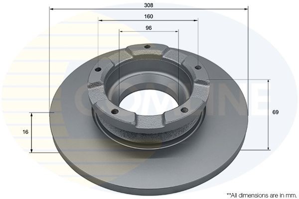 Brake Disc Rear Fits Ford Tourneo Custom Transit Transit Custom COMLINE ADC3038