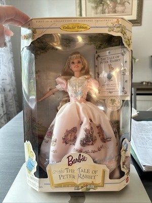 New 1997 The Take Of Peter Rabbit Barbie Doll 19360 Mattel 90s Superstar Face!