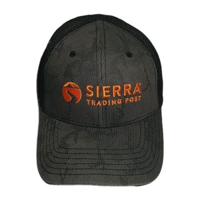 Hat:  Sierra Trading Post. Trucker Mesh Snapback.