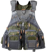Fly Fishing Vest - Fishing Safety Life Jacket for Swimming, Sailing, Boating, Ka