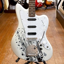 Squier MAMI JAZZMASTER Used 2016 Pearl White w/Soft case