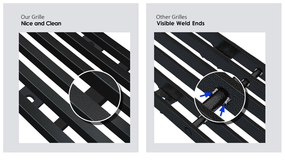 Fits 1974-1977 Chevy Camaro Lower Bumper Stainless Black Grille