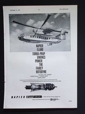 Original 1957 Advert Napier Turbo-Prop Engines Fairey Rotodyne Aircraft