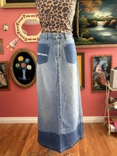 Vintage Tommy Girl Tommy Hilfiger Denim Skirt Size 7 Medium Y2K Blue Jean Denim
