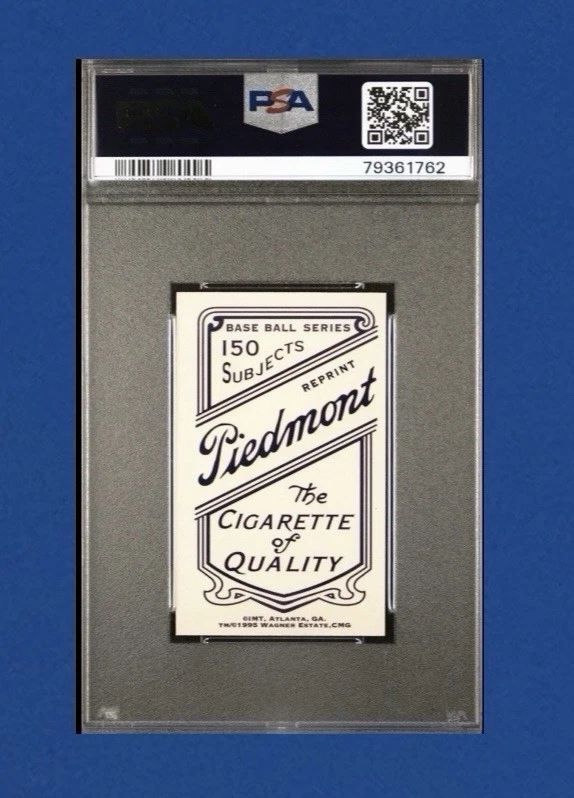 💎1909-T206⚾️Перепечатанная табачная карточка Хонуса Вагнера из Зала славы 1995 портрет PSA -10 GEM! - Изображение 3 из 4