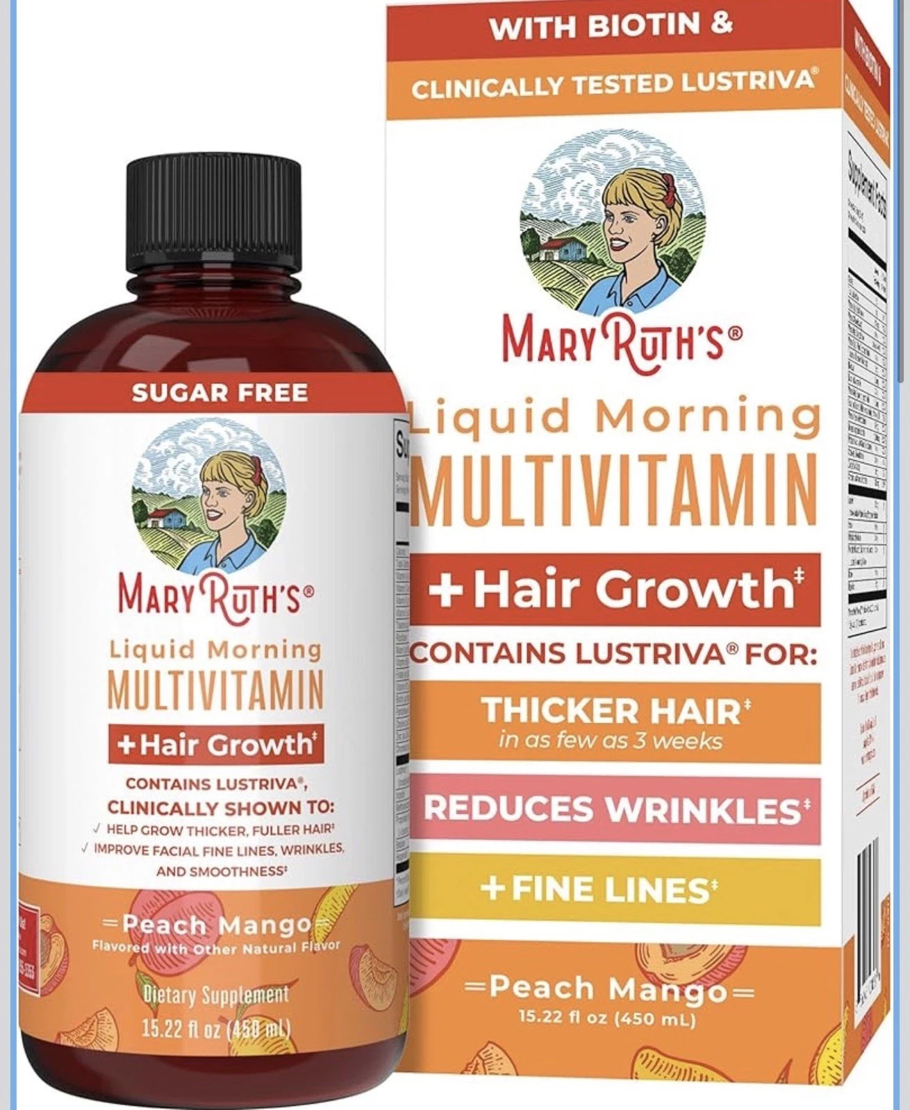 MaryRuth's Liquid Multivitamin + Hair Growth - Clinically Tested Lustriva for Th