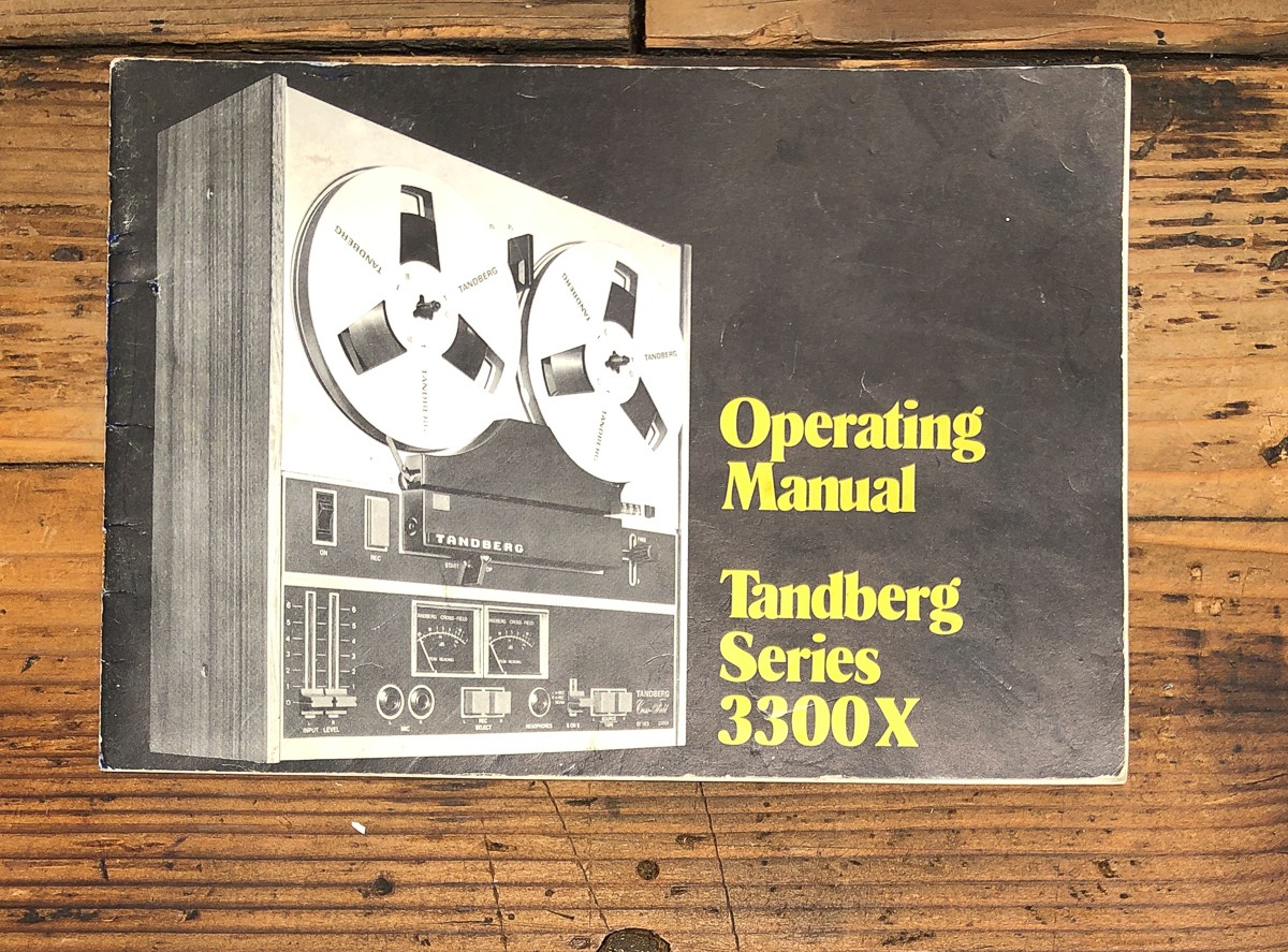 Tandberg Model 3300X Reel to Reel Owners / User Manual *Original*