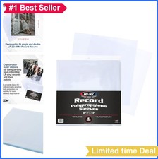 Vinyl Record Sleeves 12 Inch 2 Mil Clear Polypropylene Acid Free 100 Count
